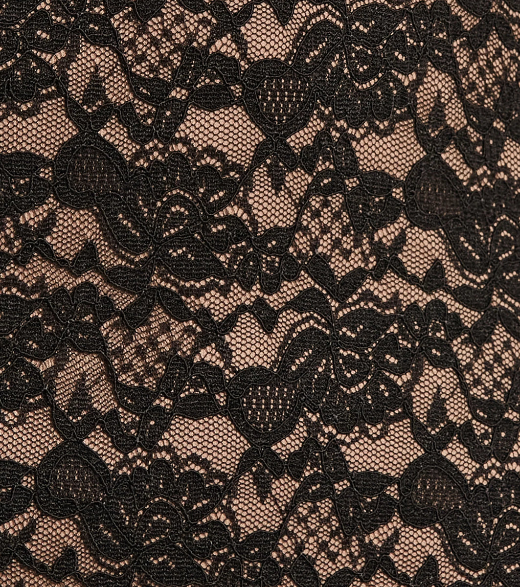 Lace Ruffle Mini Dress-Mocha