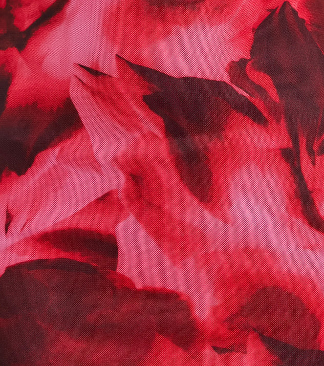 The Catch Attention Cowl Neck Abstract Floral Maxi Dress is a fuchsia dress, an essential holiday or NYE dress that pairs chic style with versatility making it perfect for cocktail events, New Year's Eve parties, or as a winter wedding guest look.