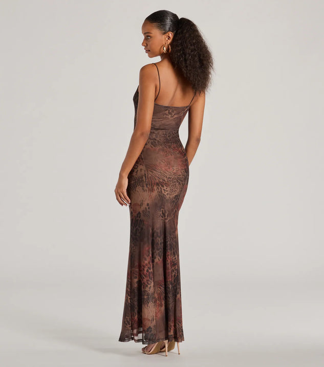 Fierce Allure Leopard Print Mesh Maxi Dress | Windsor Fierce Allure Leopard Print Mesh Maxi Dress | Windsor