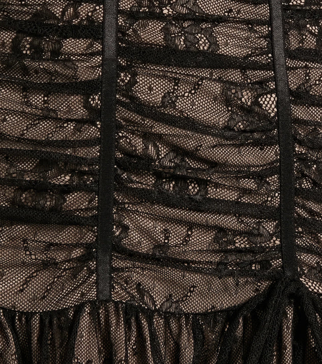 新品未使用 Many way frill dress ブラック Lサイズ Dose Of Sultry Lace Bodycon Ruffle Mini Dress | Windsor