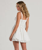 Make a bold statement in the So Darling Woven Drop-Waist Skater Dress in white, the perfect spring dress for weddings, cocktail hours, nights out, and/or seasonal celebrations.