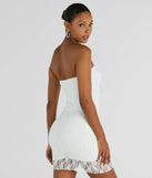 Revamp your 2025 wardrobe with this chic addition, the Swoon Over You Strapless Lace Mini Dress in white, perfect for elevating your style in the new year.
