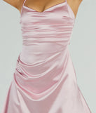 Step into seasonal chic with the Show Off That Flair Satin A-Line Mini Dress, a pink mini dress featuring an above-the-knee cut ideal for cocktail parties, festive gatherings, or clubwear.