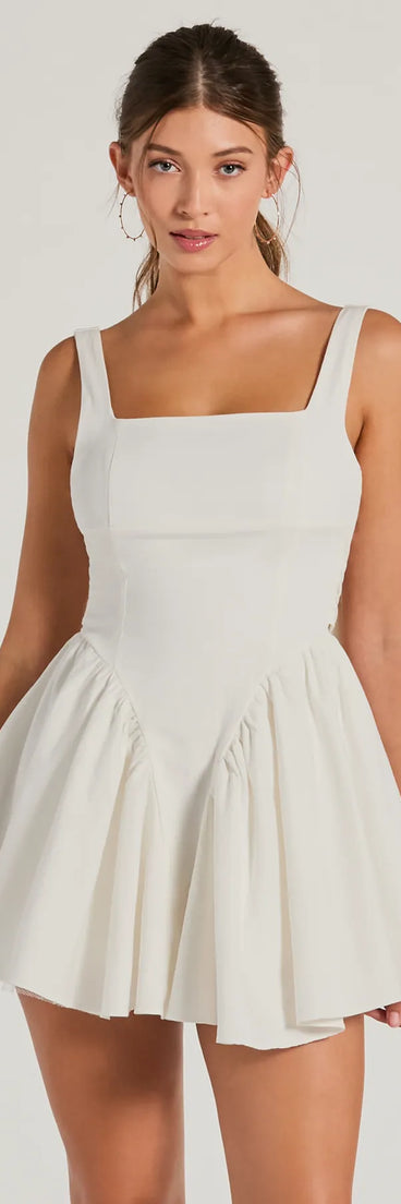 Stunning Sweetie Open Back Bow Skater Dress