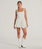 Stunning Sweetie Open Back Bow Skater Dress