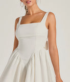 Stunning Sweetie Open Back Bow Skater Dress