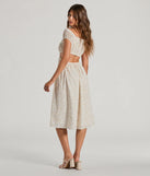 The Watch Me Bloom Off-The-Shoulder Floral Midi Dress is a casual dress for more than special occasions with a fitted or flowy silhouette and accents in the most recent trends!