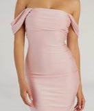 Make a bold statement in the Exceptional Off-The-Shoulder Flared Midi Dress in pink, the perfect spring dress for weddings, cocktail hours, nights out, and/or seasonal celebrations.