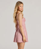 Make a bold statement in the Gorgeous Than Ever A-Line Crepe Mini Dress in pink, the perfect spring dress for weddings, cocktail hours, nights out, and/or seasonal celebrations.