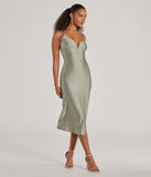 Whether it's the color or silhouette of the Cause To Celebrate V-Neck A-Line Midi Dress, this sage bridesmaid dress is a gorgeous pick for a maid-of-honor or to create a bridal party look ready to celebrate!