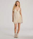 The Love Of Details V-Neck Lace-Up Skater Dress is a stylish ivory lace dress, designed with intricate lace and an alluring silhouette, making it an elegant choice for Valentine's Day, weddings, or effortless spring looks.