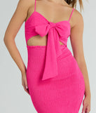 Bold Babe Cutout Ruffle Hem Chiffon Midi Dress