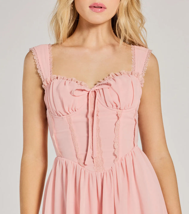 Such A Flirt Sweetheart Lace Trim Skater Dress | Windsor Such A Flirt Sweetheart Lace Trim Skater Dress | Windsor
