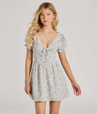 The Darling Babe Floral Woven Puff Sleeve Skater Dress is a mini dress that will make a statement with its short hemline and on-trend details to have you ready for any event!