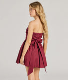 The Harper Strapless Tie-Back Skater Party Dress is a mini dress that will make a statement with its short hemline and on-trend details to have you ready for any event!