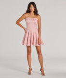 Make a bold statement in the Sweet Status Floral Satin Corset Skater Dress in pink, the perfect fall dress for weddings, cocktail hours, nights out, and/or seasonal celebrations.