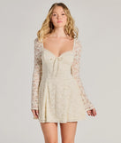 The Romance Talks Long Sleeve A-Line Lace Mini Dress is a mini dress that will make a statement with its short hemline and on-trend details to have you ready for any event!