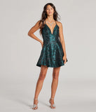 Make a bold statement in the Capture Hearts V-Neck Embroidered Skater Dress in hunter green, the perfect green dress for weddings, cocktail hours, nights out, and/or seasonal celebrations.