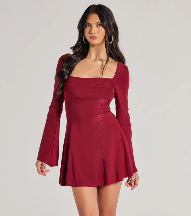 Pretty Style Bell Sleeve A-Line Mini Dress | Windsor Pretty Style Bell Sleeve A-Line Mini Dress | Windsor