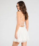 Whether you're headed to brunch or running errands, the Laced In Chic Lace-Up Skater Dress in natural delivers effortless style in a breathable, go-to casual dress.