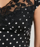Revamp your 2025 wardrobe with this chic addition, the Whimsical Cutie Butterfly Polka Dot Satin Maxi Dress in black, perfect for elevating your style in the new year.