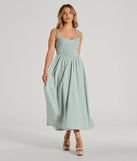 The midi dress length on the Picture Perfect V-Neck Smocked A-Line Midi Dress provides an elevated silhouette perfect for any party, occasion, or everyday styling.