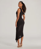 Own every entrance in the Can't Deny It One-Shoulder Bodycon Midi Dress, a black party dress perfect for milestone birthdays and grad parties, or dancing through summer nights and unforgettable bachelorette celebrations.