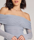 Revamp your 2025 wardrobe with this chic addition, the Forever Yours Off-The-Shoulder Bodycon Mini Dress in gray, perfect for elevating your style in the new year.