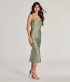 Whether it's the color or silhouette of the Chic Arrival Cutout Bodycon Midi Dress, this sage bridesmaid dress is a gorgeous pick for a maid-of-honor or to create a bridal party look ready to celebrate!