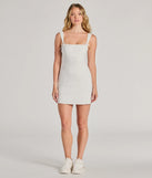 Revamp your 2025 wardrobe with this chic addition, the Effortless And Chic Bow Trim Mini Dress in white, perfect for elevating your style in the new year.