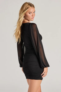 forever chic mesh bodycon mini dress Forever Chic Long Sleeve Mesh Mini Dress