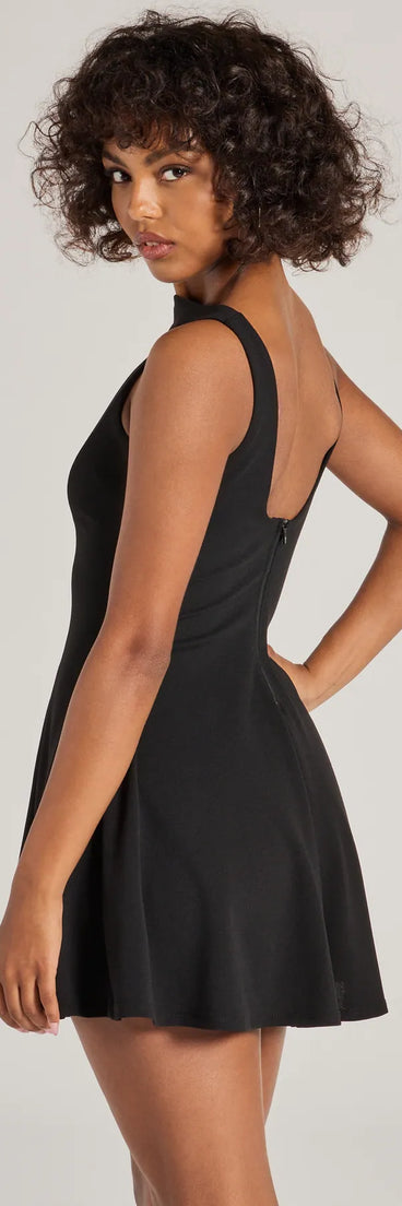 Timeless Elegance Boat Neck Crepe Skater Dress | Windsor Timeless Elegance Boat Neck Crepe Skater Dress | Windsor