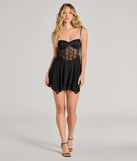 Make a bold statement in the Sultry Vibes Sheer Lace Corset Skater Dress in black, the perfect spring dress for weddings, cocktail hours, nights out, and/or seasonal celebrations.