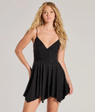 The Show Up Sparkling Glitter Knit Skater Dress is a mini dress that will make a statement with its short hemline and on-trend details to have you ready for any event!