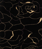 Make a bold statement in the Glam Up Foiled Floral Velvet Midi Dress in black, the perfect spring dress for weddings, cocktail hours, nights out, and/or seasonal celebrations.