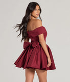 Luxe Moment Drop Waist Skater Dress in wine , a stylish red dress with a flattering fit and fabric that adds allure to your look, perfect for wedding guest attire, cocktail events, or making a bold statement on a date night.