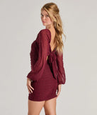 Own every entrance in the Lovely Vibe Pearl Mesh Long Sleeve Mini Dress, a wine party dress perfect for milestone birthdays and grad parties, or dancing through summer nights and unforgettable bachelorette celebrations.
