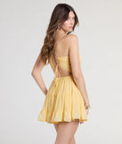 Whether you're headed to brunch or running errands, the Spring Forward Strappy Back Skater Dress in yellow delivers effortless style in a breathable, go-to casual dress.