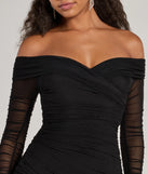 Revamp your 2025 wardrobe with this chic addition, the Sultry Looks Mesh Off-The-Shoulder Bodycon Mini Dress in black, perfect for elevating your style in the new year.