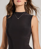 Revamp your 2025 wardrobe with this chic addition, the Chic Trendsetter Knit Chiffon Drop Waist Midi Dress in black, perfect for elevating your style in the new year.