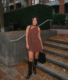 Own every entrance in the Sleek And Elevated Chiffon Scarf Neck Mini Dress, a party dress perfect for milestone birthdays and grad parties, or dancing through summer nights and unforgettable bachelorette celebrations.