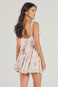 Stroll The Gardens Floral Corset Lace Skater Dress