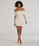 Make a bold statement in the Trendy Textures Long Sleeve Mini Dress in ivory, the perfect spring dress for weddings, cocktail hours, nights out, and/or seasonal celebrations.