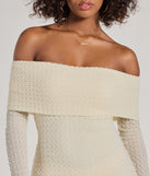 Revamp your 2025 wardrobe with this chic addition, the Trendy Textures Long Sleeve Mini Dress in ivory, perfect for elevating your style in the new year.