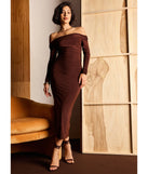 Revamp your 2025 wardrobe with this chic addition, the Casual Affair Long Sleeve Ruched Midi Dress in brown, perfect for elevating your style in the new year.