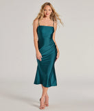 The Endlessly Sleek Sleeveless Knit Midi Dress is a hunter green holiday dress with a festive style, crafted from luxe fabrics and with unique design accents, a perfect pick as your holiday party dress.