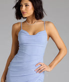 Flaunt your silhouette in the tight She's A Stunner Glitter Bodycon Midi Dress in light blue, a bodycon dress that empowers your look with bold style and effortless edge.