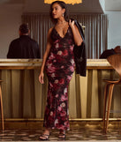 Celebrate the special day in the Whimsical Blooms Sleeveless Floral Maxi Dress, a black country wedding guest dress with soft, romantic details that blend charm and sophistication.