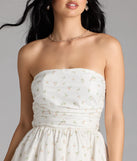 Shine with confidence, elegance, and standout style in the Loveliest Of Them All Bow Floral Skater Dress—a white graduation dress designed with a fresh silhouette and the latest trends.
