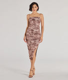 Celebrate the special day in the Stunning View Scenic Print Mesh Midi Dress, a brown country wedding guest dress with soft, romantic details that blend charm and sophistication.